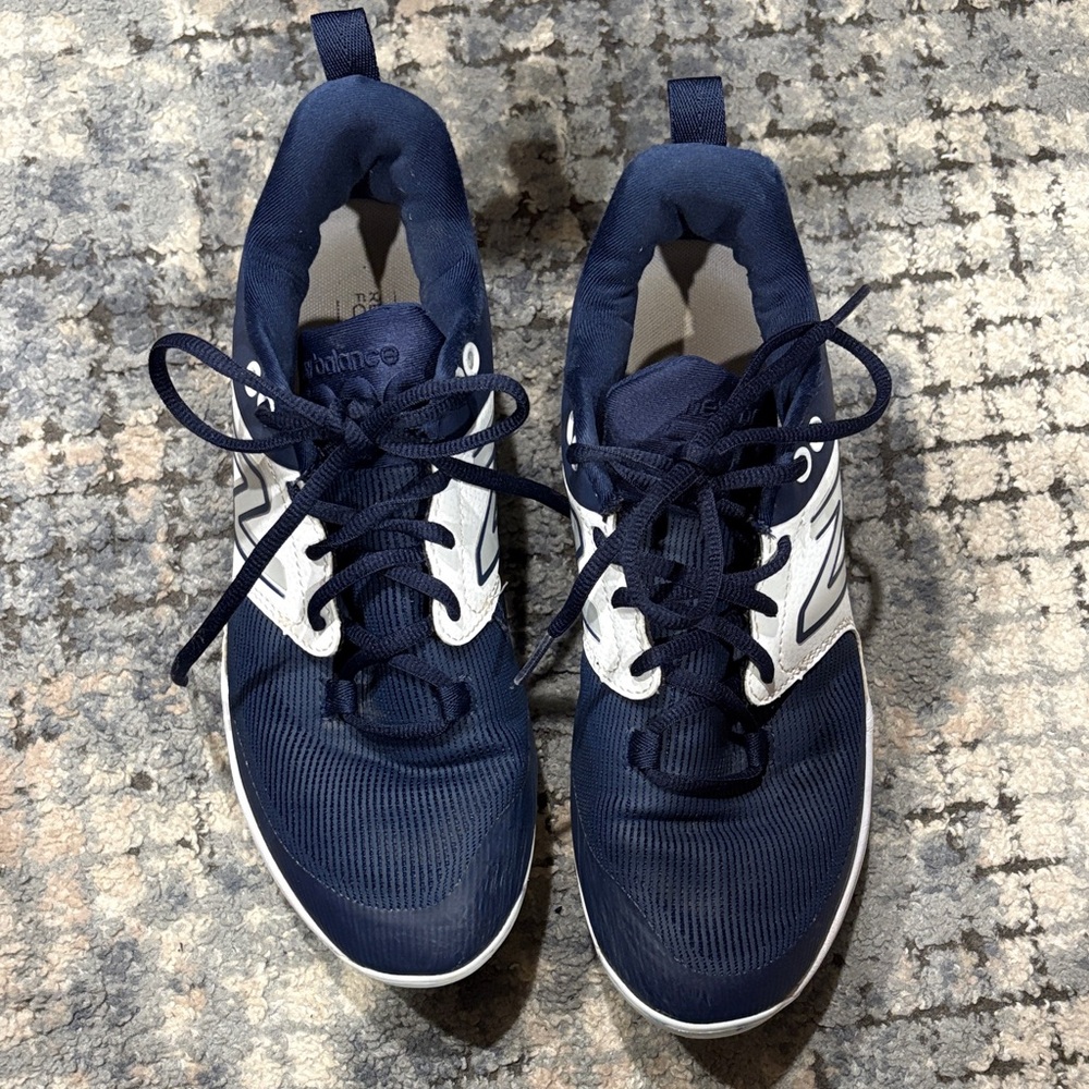 New Balance Navy and White Men's Baseball Cleats